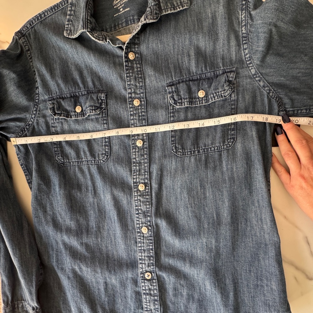 Izod Indigo Denim Button Down - Picture 5 of 6
